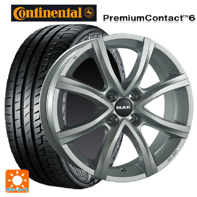 【6/22 20時〜 全品P5倍＆クーポン】アウディ A3 セダン(GY系)用 225/40R18 92W XL コンチネンタル プレミアムコンタクト 6 正規品 阿部商会 マック マイン Mチタン 新品サマータイヤホイール 4本セット