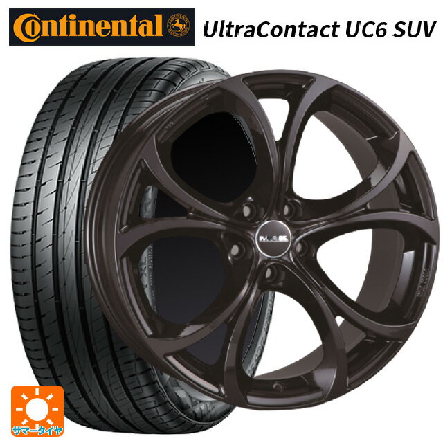 【6/20限定 全品P5倍＆クーポン】アルファロメオ ステルヴィオ(952系)用 235/55R19 105V XL コンチネンタル ウルトラコンタクト UC6 SUV 正規品 阿部商会 マック ラリオ グロスブラック 新品サマータイヤホイール 4本セット