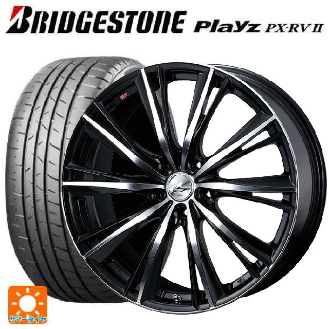 【6/15〜16限定 全品P5倍＆クーポン】スバル レガシィアウトバック(BS系)用 225/55R18 98V ブリヂストン プレイズ PX-RV2 正規品 # ウェッズ レオニス WX BKMC 新品サマータイヤホイール 4本セット