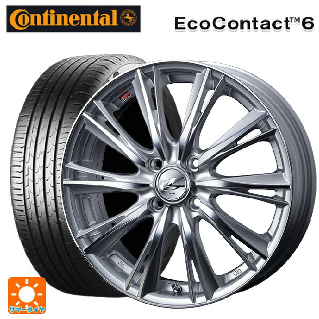 【6/22 20時〜 全品P5倍＆クーポン】165/70R14 85T XL コンチネンタル エココンタクト 6 正規品 ウェッズ レオニス WX HSMC 14-5.5J 国産車用 サマータイヤホイール4本セット