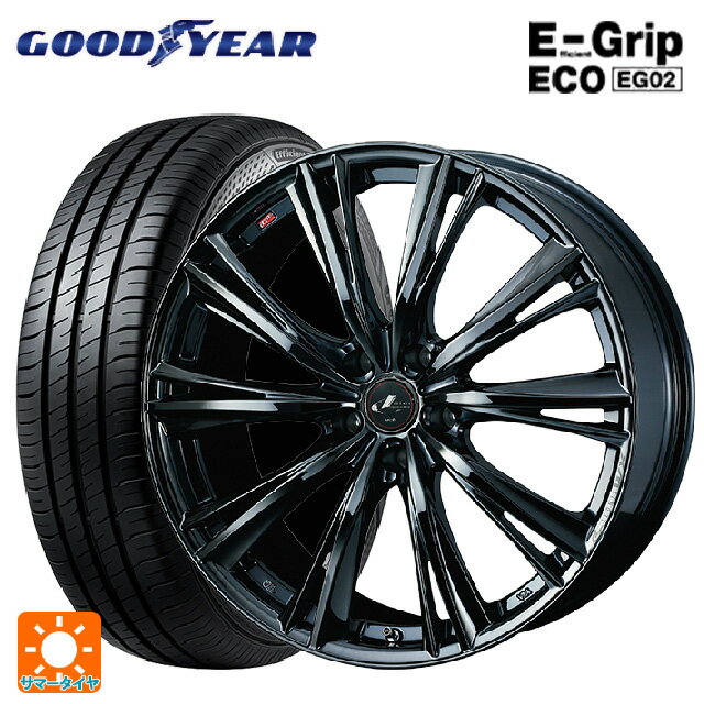 【6/22 20時〜 全品P5倍＆クーポン】215/50R17 91V グッドイヤー エフィシェントグリップ エコ EG02 ウェッズ レオニス WX BMC1 17-7J 国産車用 サマータイヤホイール4本セット