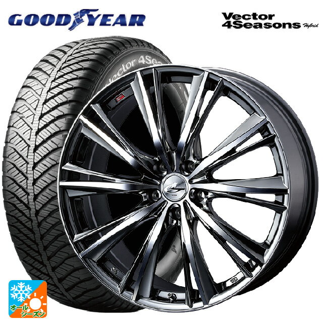 【6/20限定 全品P5倍＆クーポン】225/45R18 91H グッドイヤー ベクターフォーシーズンズ ハイブリッド ウェッズ レオニス WX BMCMC 18-7J 国産車用 オールシーズンタイヤホイール4本セット