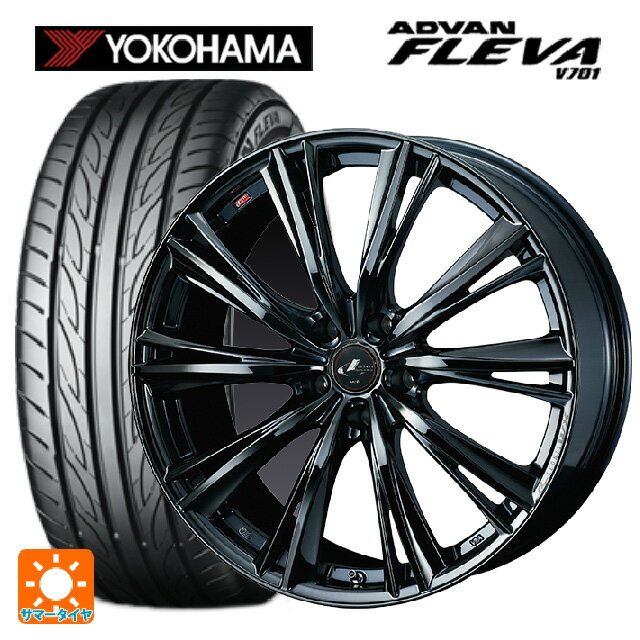 【6/15〜16限定 全品P5倍＆クーポン】215/45R17 91W XL ヨコハマ アドバン フレバ V701 正規品 ウェッズ レオニス WX BMC1 17-7J 国産車用 サマータイヤホイール4本セット