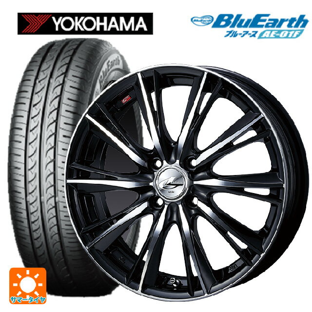 【6/22 20時〜 全品P5倍＆クーポン】185/55R16 83V ヨコハマ ブルーアース AE01F ウェッズ レオニス WX BKMC 16-6J 国産車用 サマータイヤホイール4本セット