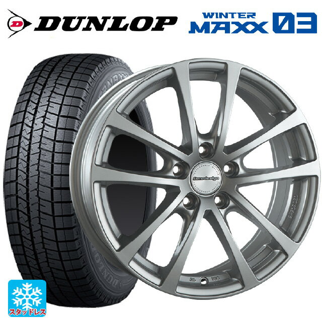 フォルクスワーゲン ゴルフ7(AU系)用 195/65R15 91Q ダンロップ ウィンターマックス 03(WM03) 阿部商会 ユーロデザイン フォックスRF シルバー 新品スタッドレスタイヤホイール 4本セット