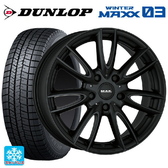 ミニ ミニ(F55/F56)用 175/65R15 84Q ダンロップ ウィンターマックス 03(WM03) 阿部商会 マック ジャッキー マットブラック 新品スタッドレスタイヤホイール 4本セット