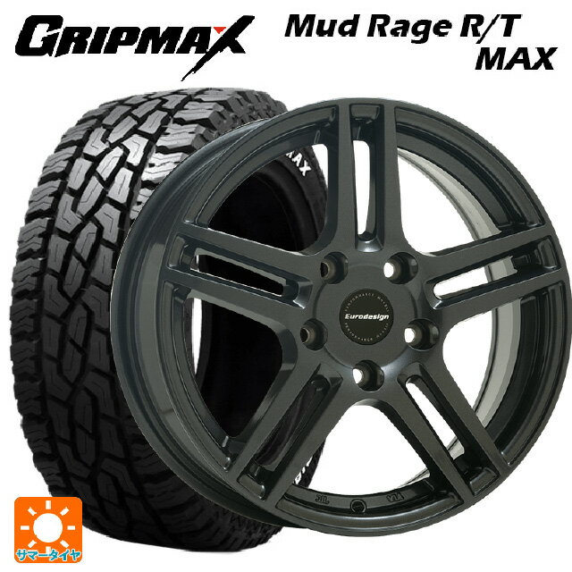 ルノー キャプチャー(HJB系)用 215/65R16 102/100Q グリップマックス マッドレイジ RTマックス ホワイトレター 阿部商会 ユーロデザイン アイガー ガンメタリック 新品サマータイヤホイール 4本セット