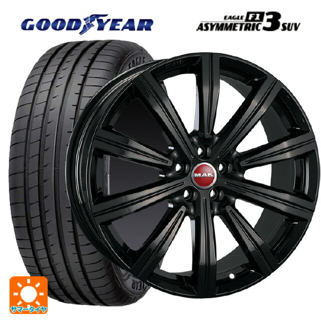 ランドローバー レンジローバー ヴェラール(LY系)用 255/50R20 109Y XL グッドイヤー イーグル F1 アシメトリック3 SUV マック バーミンガム グロスブラック 新品サマータイヤホイール 4本セット