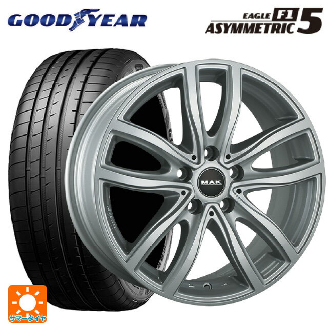 BMW 4シリーズ(G22)用 225/40R19 93Y XL グッドイヤー イーグル F1 アシメトリック5 マック ファー シルバー 新品サマータイヤホイール 4本セット