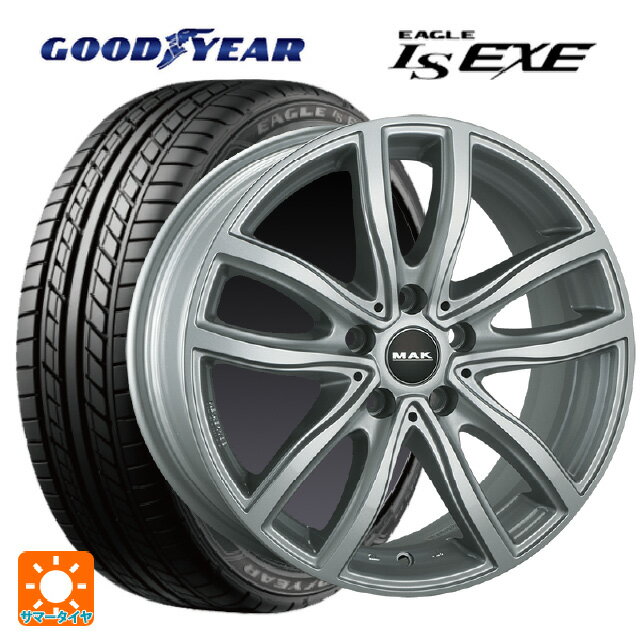 BMW 4シリーズカブリオレ(G23)用 225/45R18 91W グッドイヤー イーグル LS EXE # マック ファー シルバー 新品サマータイヤホイール 4本セット