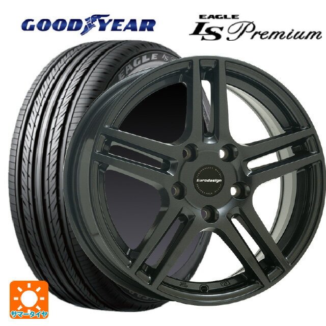 ボルボ V40クロスカントリー(MB/MD系)用 205/60R16 92H グッドイヤー イーグル LS プレミアム ユーロデザイン アイガー ガンメタリック 新品サマータイヤホイール 4本セット