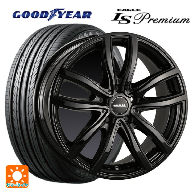 トヨタ スープラ(DB系)用 225/45R18 91W グッドイヤー イーグル LS プレミアム マック ファー グロスブラック 新品サマータイヤホイール 4本セット