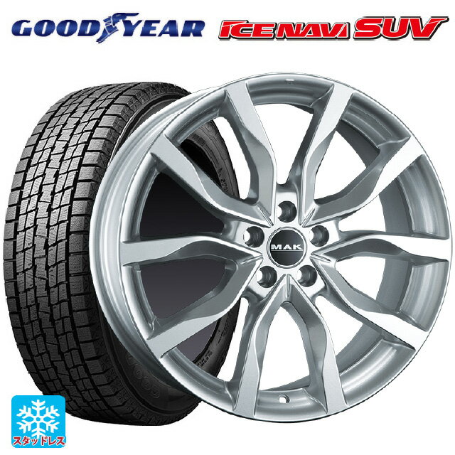 ランドローバー レンジローバー ヴェラール(LY系)用 255/60R18 112Q XL グッドイヤー アイスナビ SUV マック ハイランズ シルバー 新品スタッドレスタイヤホイール 4本セット