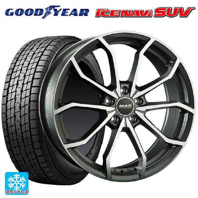 在庫有 アウディ A6(F2D系)用 2025年製 225/60R17 99Q グッドイヤー アイスナビ SUV # 阿部商会 マック レーベFF ガンメタリックミラー 新品スタッドレスタイヤホイール 4本セット