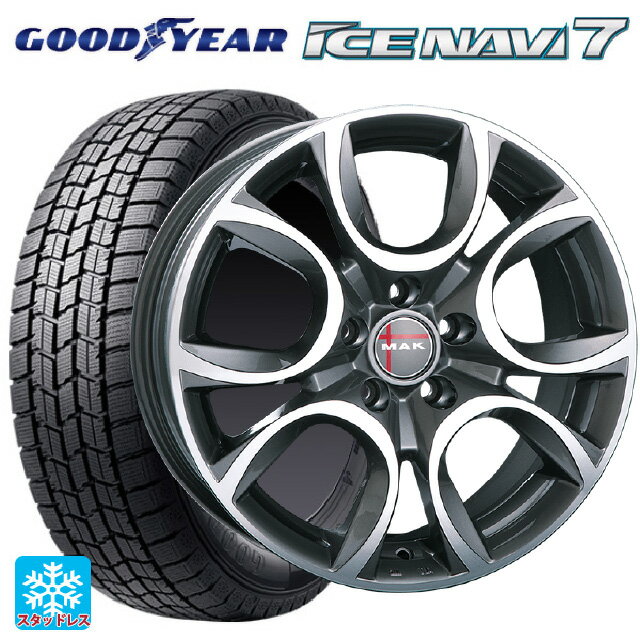 【5/20限定 最大3万円OFFクーポン】フィアット パンダ(139系/4WD)用 175/70R14 84Q グッドイヤー アイスナビ7(限定) # マック トリノ ガンメタリックミラー 新品スタッドレスタイヤホイール 4本セット