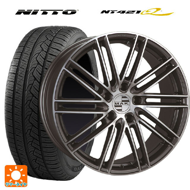 ポルシェ タイカン(J1系)用 [F]:245/45R20 103W XL [R]:285/40R20 108Y ニットー NT421Q 阿部商会 マック ライプツィヒ ガンメタリックミラー 新品サマータイヤホイール 4本セット