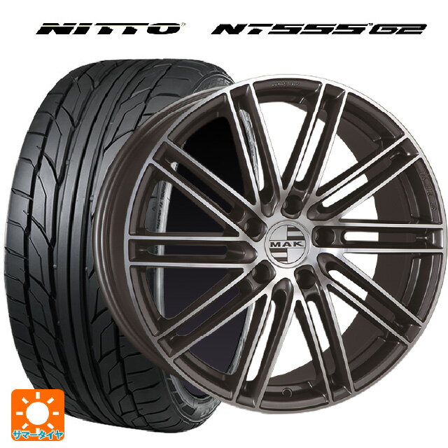 ポルシェ タイカン(J1系)用 [F]:245/45R20 103W XL [R]:285/40R20 108Y XL ニットー NT555 G2 阿部商会 マック ライプツィヒ ガンメタリックミラー 新品サマータイヤホイール 4本セット