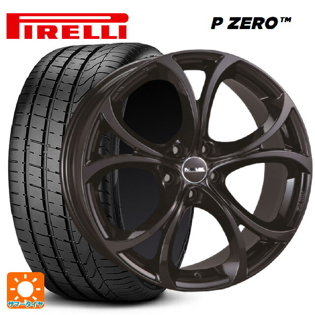 【6/20限定 全品P5倍＆クーポン】アルファロメオ ジュリア(952系)用 255/40R19 100Y XL ピレリ P ZERO 阿部商会 マック ラリオ グロスブラック 新品サマータイヤホイール 4本セット