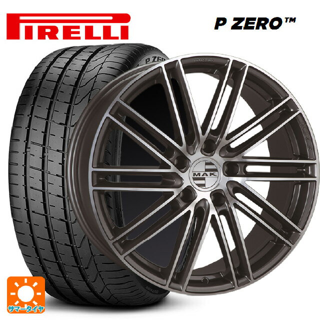 ポルシェ タイカン(J1系)用 [F]:255/40R20 101Y XL [R]:295/35R20 105W XL ピレリ P ZERO 阿部商会 マック ライプツィヒ ガンメタリックミラー 新品サマータイヤホイール 4本セット
