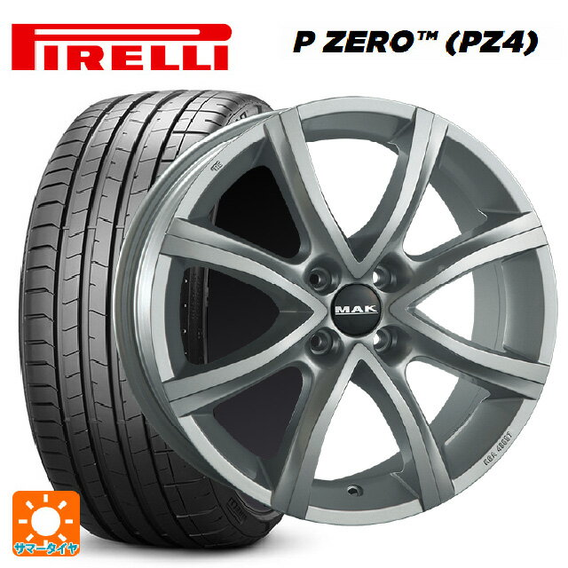 【6/22 20時〜 全品P5倍＆クーポン】アウディ A5(F5系)用 245/40R18 97Y XL ピレリ P-ZERO (PZ4) 正規品 阿部商会 マック マイン Mチタン 新品サマータイヤホイール 4本セット