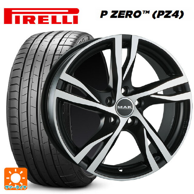 【6/20限定 全品P5倍＆クーポン】ボルボ V40クロスカントリー(MB/MD系)用 225/45R18 95Y XL ピレリ P-ZERO (PZ4) 正規品 阿部商会 マック ストックホルム アイスブラック 新品サマータイヤホイール 4本セット