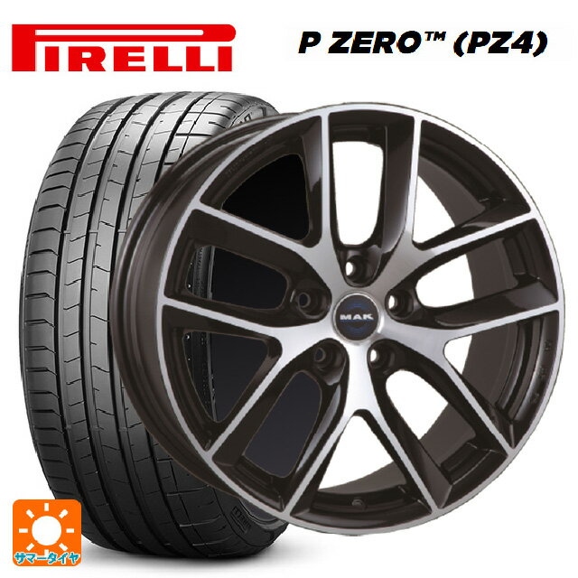 【6/4 20時〜 最大3万円OFFクーポン】225/45R18 95Y XL ピレリ P-ZERO (PZ4) 正規品 阿部商会 マック ボルテージ ブラックミラー 18-8.5J 国産車用 サマータイヤホイール4本セット