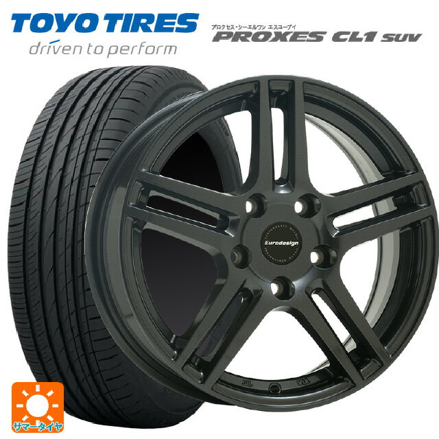 ルノー キャプチャー(HJB系)用 215/60R17 96H トーヨー プロクセス CL1 SUV 阿部商会 ユーロデザイン アイガー ガンメタリック 新品サマータイヤホイール 4本セット