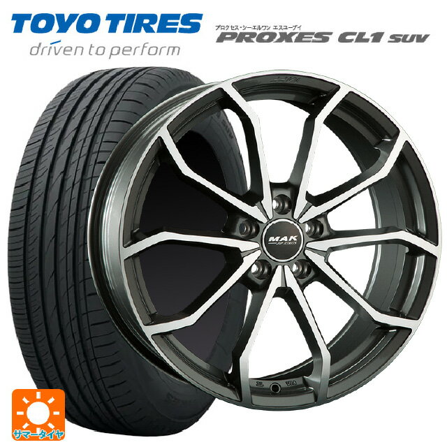 【6/22 20時〜 全品P5倍＆クーポン】アウディ A7(F2系)用 225/55R18 98V トーヨー プロクセス CL1 SUV 阿部商会 マック レーベFF ガンメタリックミラー 新品サマータイヤホイール 4本セット