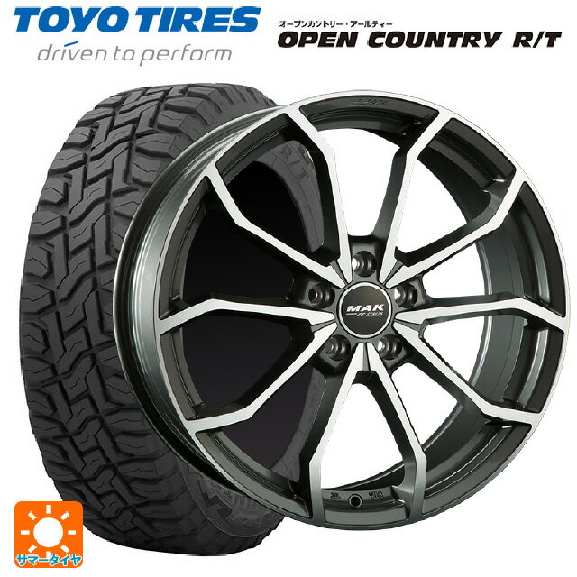 【6/22 20時〜 全品P5倍＆クーポン】アウディ A7(F2系)用 225/55R18 98Q トーヨー オープンカントリー RT ブラックレター # 阿部商会 マック レーベFF ガンメタリックミラー 新品サマータイヤホイール 4本セット