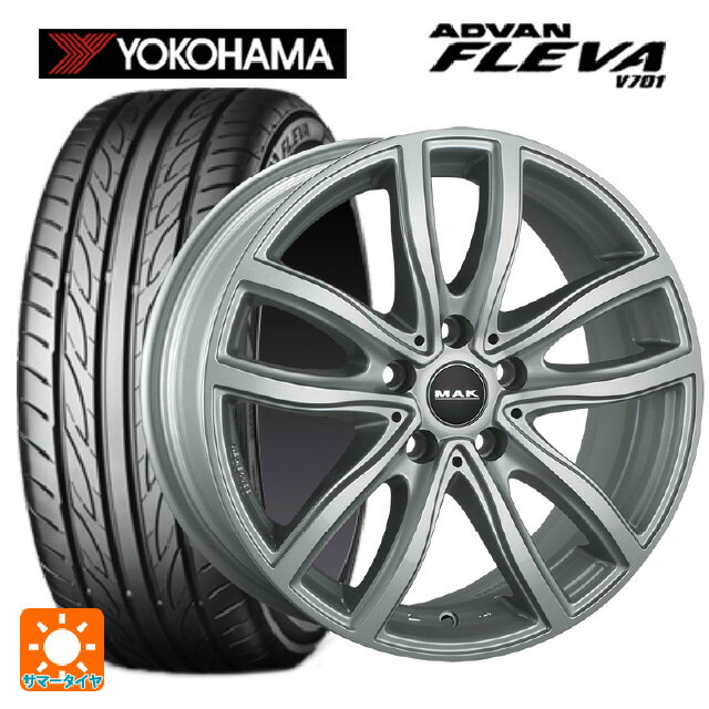 トヨタ スープラ(DB系)用 255/35R19 96W XL ヨコハマ アドバン フレバ V701 マック ファー シルバー 新品サマータイヤホイール 4本セット