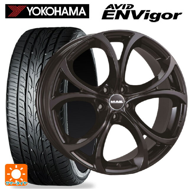 【6/20限定 全品P5倍＆クーポン】アルファロメオ ステルヴィオ(949系)用 235/55R19 105W ヨコハマ エービット エンビガー S321 # 阿部商会 マック ラリオ グロスブラック 新品サマータイヤホイール 4本セット