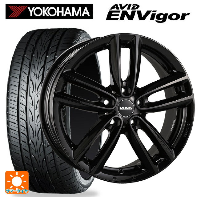 ミニ ミニクロスオーバー(F60)用 2024年製 225/50R18 99W ヨコハマ エービット エンビガー S321 マック オックスフォード グロスブラック 新品サマータイヤホイール 4本セット