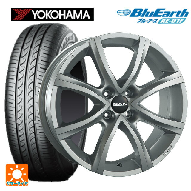 【6/15〜16限定 全品P5倍＆クーポン】シトロエン C3　エアクロスSUV(A8HN05)用 195/60R16 89H ヨコハマ ブルーアース AE01F 阿部商会 マック アンチバス シルバー 新品サマータイヤホイール 4本セット