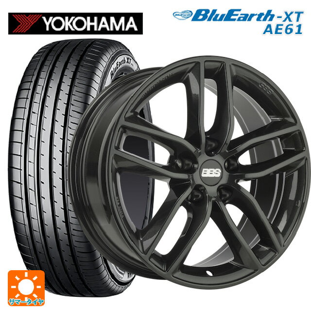 メルセデスベンツ Cクラスオールテレーン(W206)用 225/55R17 97W ヨコハマ ブルーアースXT AE61 BBS ジャーマニー SX0301 クリスタルブラック 新品サマータイヤホイール 4本セット