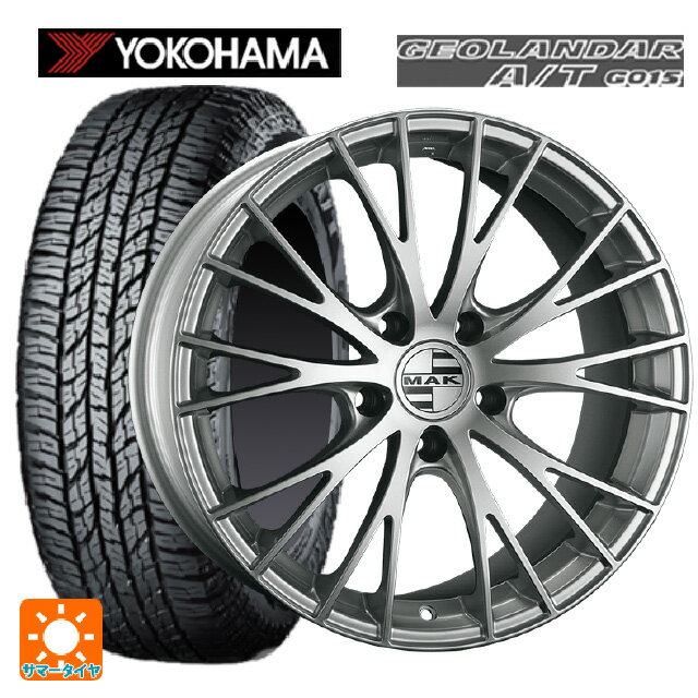 ポルシェ カイエンクーペ(E3系)用 255/55R19 111H XL ヨコハマ ジオランダー A/T G015 ブラックレター 正規品 阿部商会 マック レネン シルバー 新品サマータイヤホイール 4本セット
