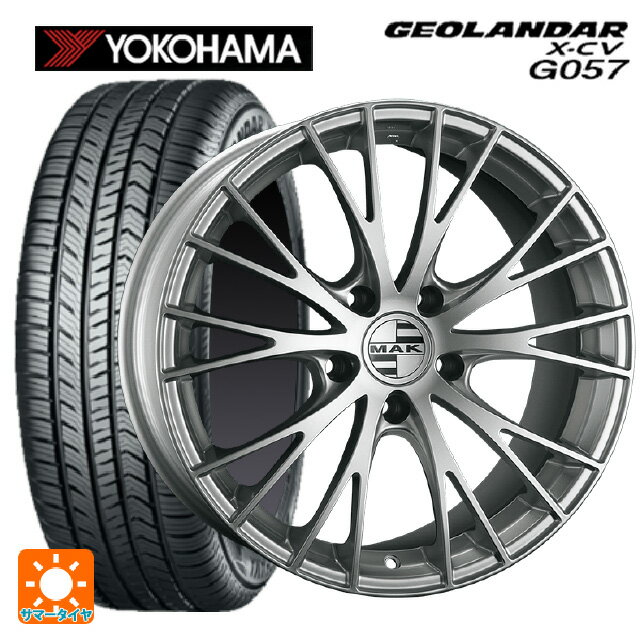 ポルシェ カイエンクーペ(E3系)用 255/55R19 111W XL ヨコハマ ジオランダー X-CV G057 正規品 阿部商会 マック レネン シルバー 新品サマータイヤホイール 4本セット