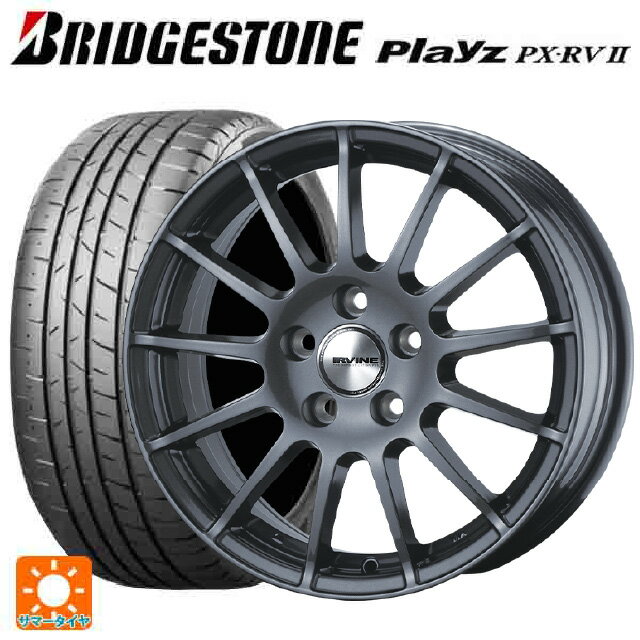 【6/15〜16限定 全品P5倍＆クーポン】ルノー キャプチャー(2RH5F1)用 205/65R15 94H ブリヂストン プレイズ PX-RV2 正規品 # ウェッズ アーヴィン F01 ガンメタリック 新品サマータイヤホイール 4本セット