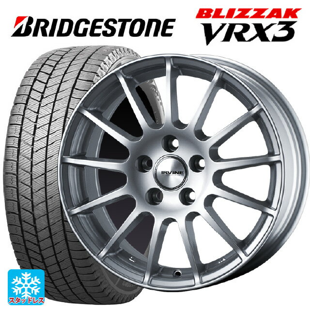 メルセデスベンツ GLA(H247)用 235/55R18 100Q ブリヂストン ブリザック VRX3 正規品 アーヴィン F01 ハイパーシルバー 新品スタッドレスタイヤホイール 4本セット