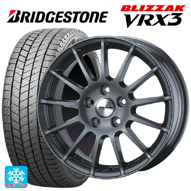 【最大3万円OFFクーポン 5/16 1:59迄】ルノー キャプチャー(2RH5F)用 205/65R15 94Q ブリヂストン ブリザック VRX3 正規品 アーヴィン F01 # ガンメタリック 新品スタッドレスタイヤホイール 4本セット