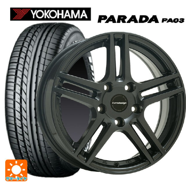 プジョー リフター()用 215/60R17 109/107S ヨコハマ パラダ PA03 ホワイトレター 阿部商会 ユーロデザイン アイガー ガンメタリック 新品サマータイヤホイール 4本セット