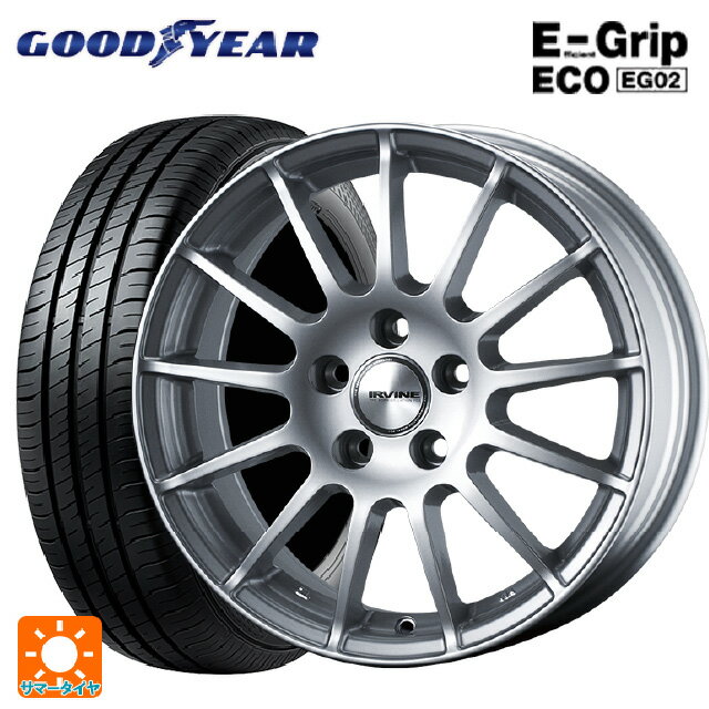 【最大3万円OFFクーポン 5/27 1:59迄】メルセデスベンツ Aクラス(W177)用 205/60R16 92H グッドイヤー エフィシェントグリップ エコ EG02 # アーヴィン F01 ハイパーシルバー 新品サマータイヤホイール 4本セット