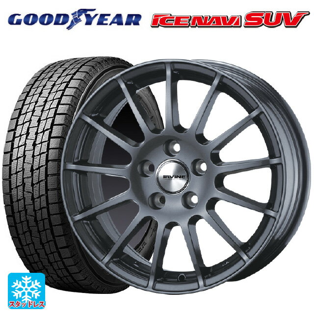 【5/20限定 最大3万円OFFクーポン】ランドローバー レンジローバー ヴェラール(LY系)用 235/65R18 106Q グッドイヤー アイスナビ SUV アーヴィン F01 # ガンメタリック 新品スタッドレスタイヤホイール 4本セット