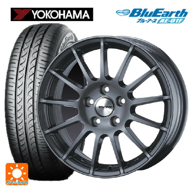 【最大3万円OFFクーポン 5/16 1:59迄】ルノー キャプチャー(2RH5F)用 205/65R15 94H ヨコハマ ブルーアース AE01F アーヴィン F01 # ガンメタリック 新品サマータイヤホイール 4本セット