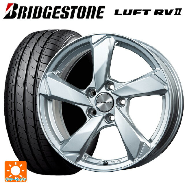 プジョー 508(R8系)用 2025年製 215/55R17 94V ブリヂストン ルフトRV2(日本製) 正規品 # ユーロアクシス クロスエッジ シルバー 新品サマータイヤホイール 4本セット