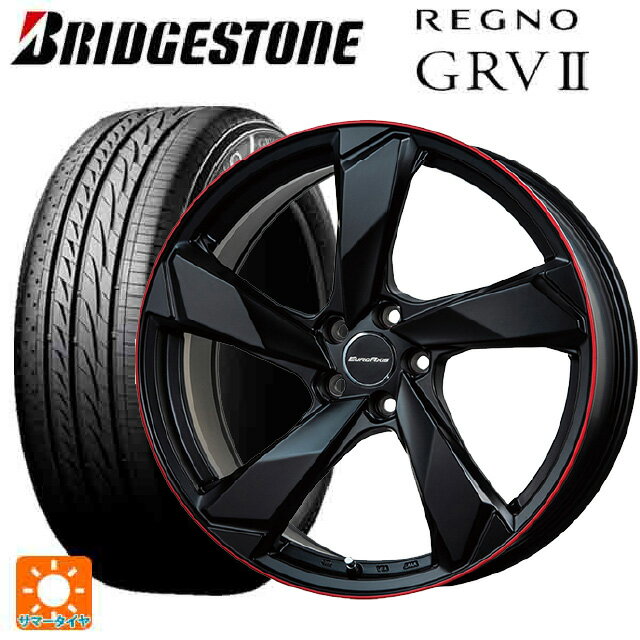 ランドローバー レンジローバー イヴォーク(LZ2系)用 235/60R18 103V ブリヂストン レグノ GRV2 正規品 # クロスエッジ マットブラック/レッドリム 新品サマータイヤホイール 4本セット