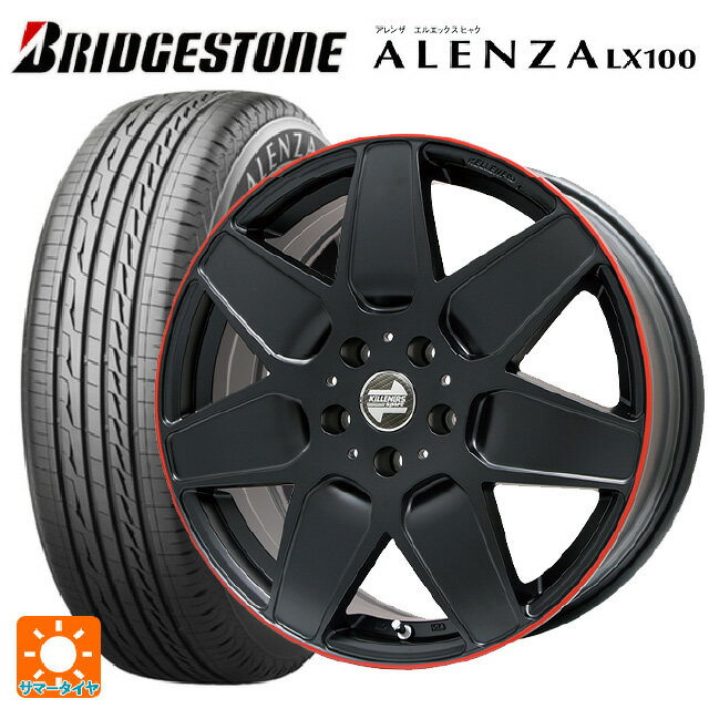 【6/15〜16限定 全品P5倍＆クーポン】ミニ ミニクロスオーバー(F60)用 225/50R18 95V ブリヂストン アレンザLX100 正規品(数量限定) # ケレナーズ エムセブン マットブラック/リムレッドライン 新品サマータイヤホイール 4本セット