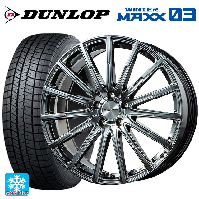 【最大3万円OFFクーポン 5/27 1:59迄】メルセデスベンツ A35(W177)用 235/40R18 95Q XL ダンロップ ウィンターマックス 03(WM03) エアフルト クロームハイパーブラック 新品スタッドレスタイヤホイール 4本セット