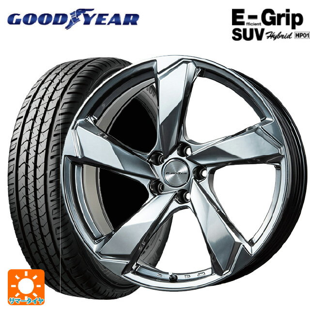 ランドローバー レンジローバー イヴォーク(LZ2系)用 235/55R19 101V グッドイヤー エフィシェントグリップSUV HP01 クロスエッジ クロームハイパーシルバー 新品サマータイヤホイール 4本セット