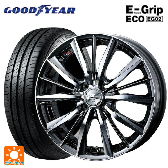 【6/11 1:59迄 全品ポイント5倍】165/50R15 73V グッドイヤー エフィシェントグリップ エコ EG02 ウェッズ レオニス VX BMCMC 15-4.5J 国産車用 サマータイヤホイール4本セット