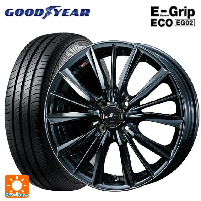 【6/15〜16限定 全品P5倍＆クーポン】165/50R16 75V グッドイヤー エフィシェントグリップ エコ EG02 ウェッズ レオニス VX BMC1 16-5J 国産車用 サマータイヤホイール4本セット